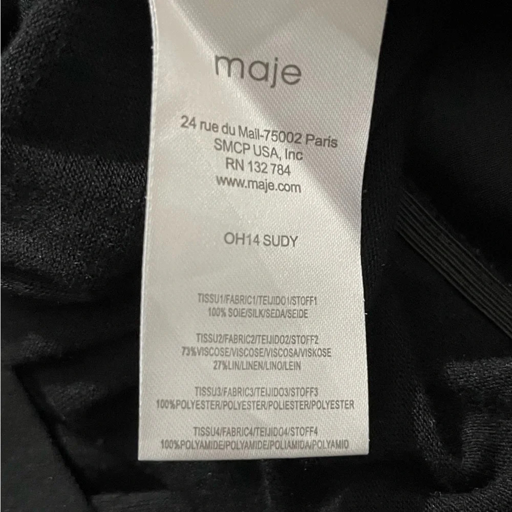 Maje Black and Cream Dress - Picture 4 of 6